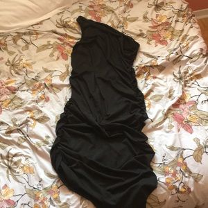 SHEIN 2X one shoulder ruched bodycon dress